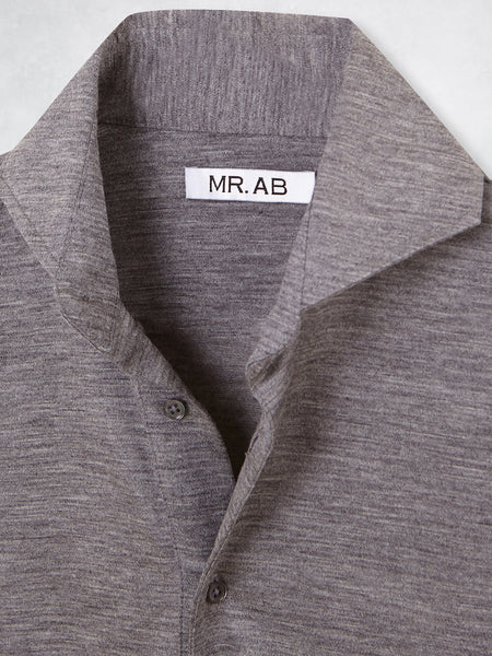 EXTRAFINE MERINO POLO MED GREY