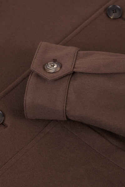 CASHMERE POCKET JACKET BROWN