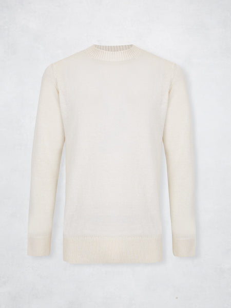 LINEN CREW NECK WHITE