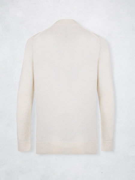LINEN CREW NECK WHITE