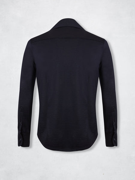 EXTRAFINE MERINO POLO NAVY
