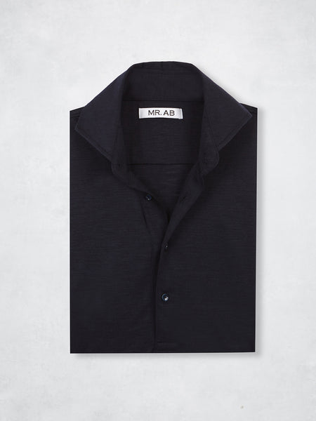EXTRAFINE MERINO POLO NAVY