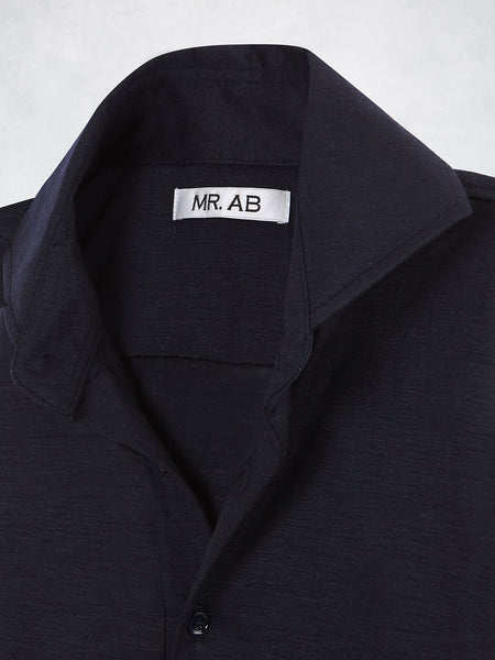EXTRAFINE MERINO POLO NAVY