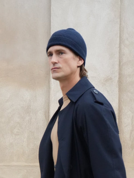 CASHMERE HAT NAVY