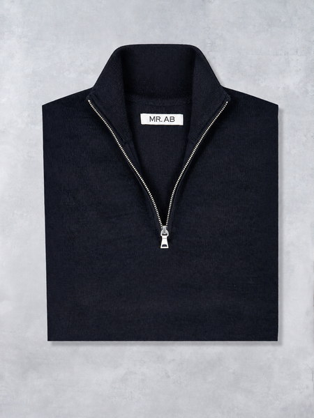 ZIPPER CASHMERE NAVY