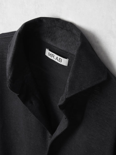 LINEN POLO BLACK