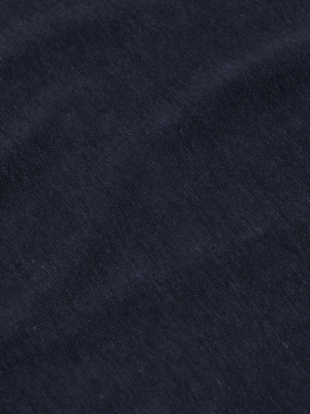 LINEN POLO SS NAVY