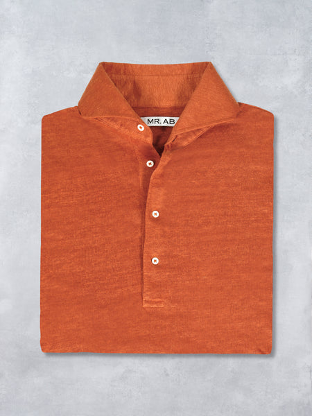 LINEN POLO ORANGE