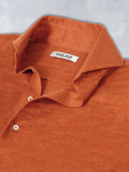 LINEN POLO ORANGE