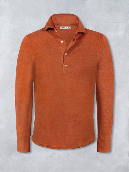 LINEN POLO ORANGE