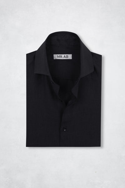 LINEN SHIRT BLACK