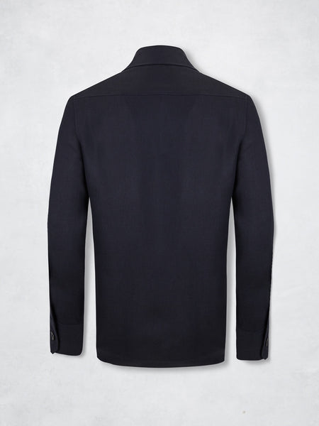 LINEN OVERSHIRT NAVY