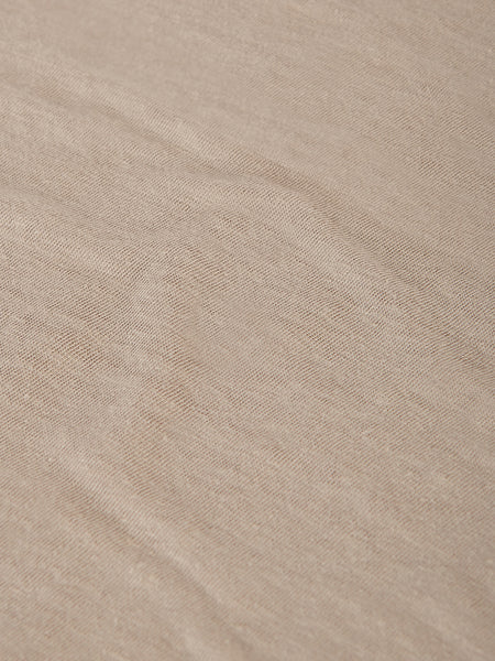 LINEN POLO SS SAND