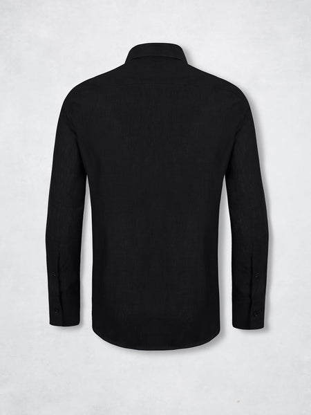 LINEN SHIRT BLACK