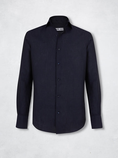 LINEN SHIRT NAVY