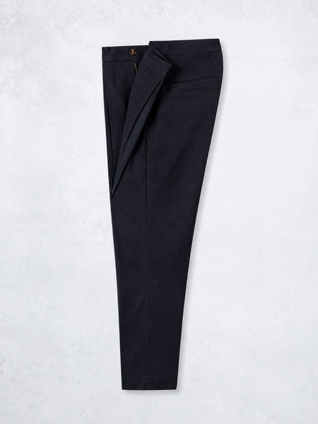 PLEATED CHINO PANT NAVY