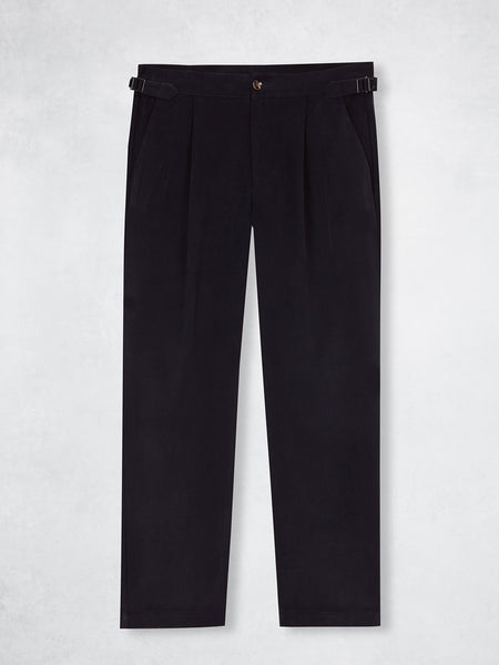 PLEATED CHINO PANT NAVY