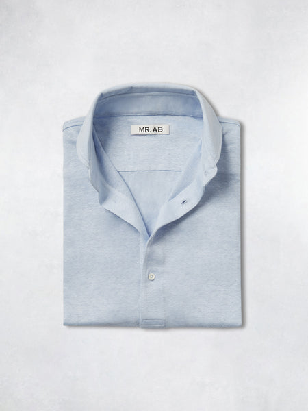 LINEN POLO BLUE