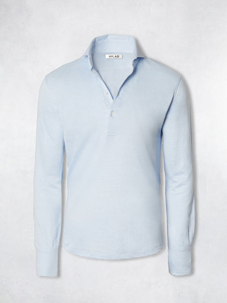 LINEN POLO BLUE