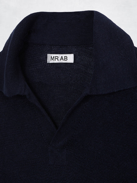 POLO V NECK NAVY