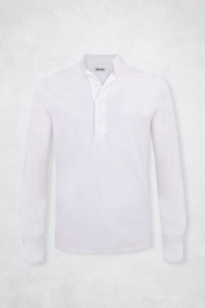 LINEN POLO MAO WHITE
