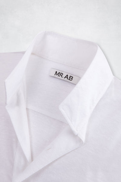 LINEN POLO MAO WHITE