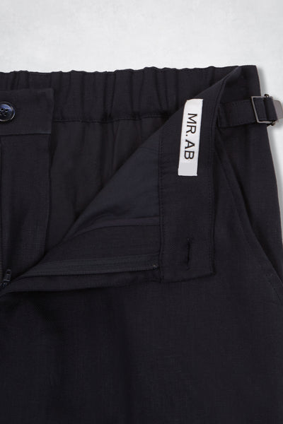 TRAVEL LINEN PANT NAVY