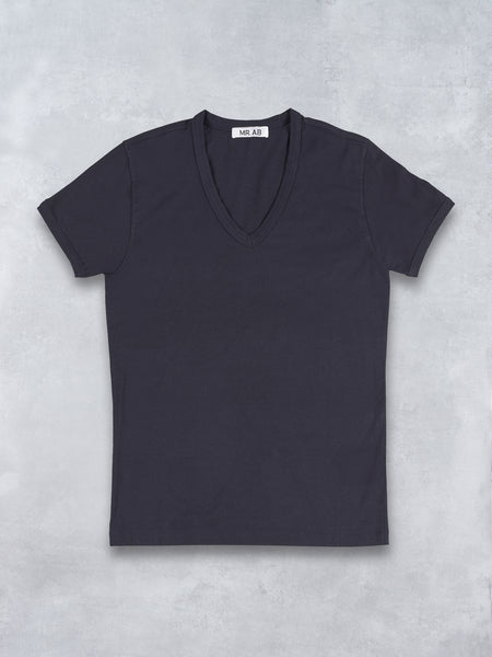 V NECK TEE NAVY
