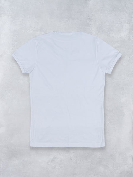 V NECK TEE WHITE