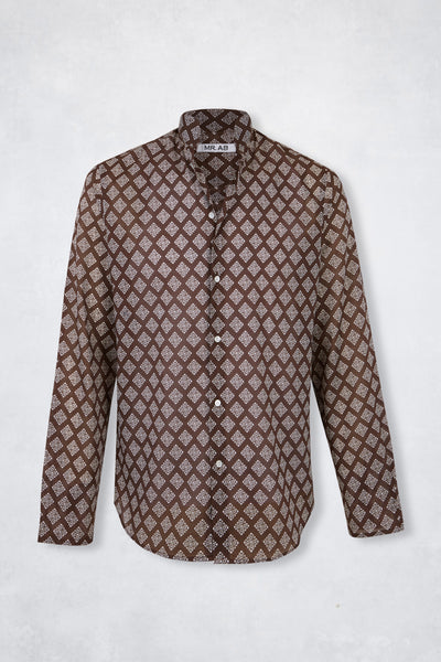 ULTRALIGHT MAO SHIRT BROWN