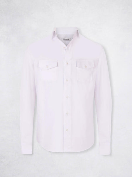 FLANNEL POCKET SHIRT WHITE