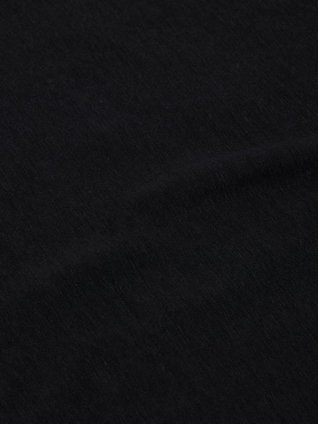 LINEN POLO SS BLACK