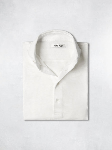 LINEN POLO WHITE