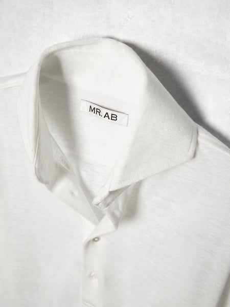 LINEN POLO WHITE