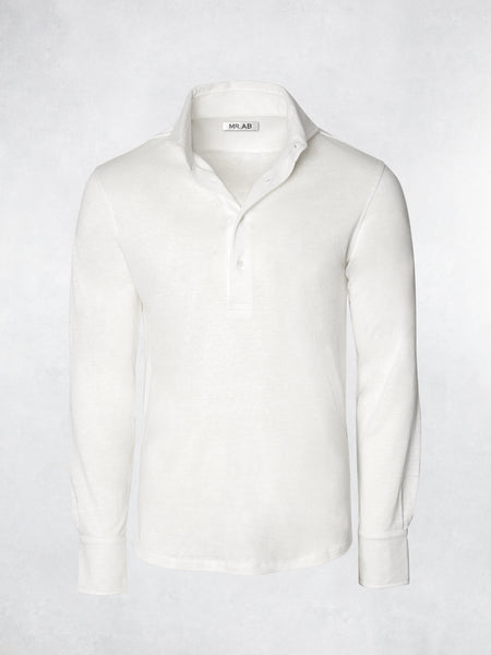 LINEN POLO WHITE