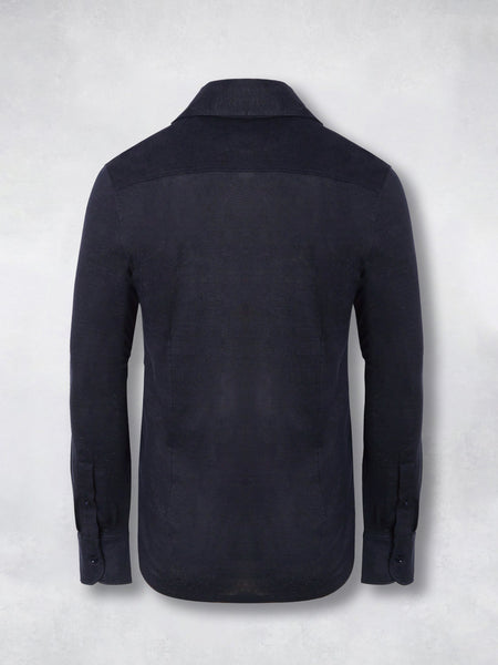 LINEN POLO NAVY