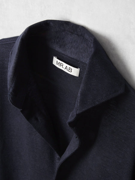 LINEN POLO NAVY