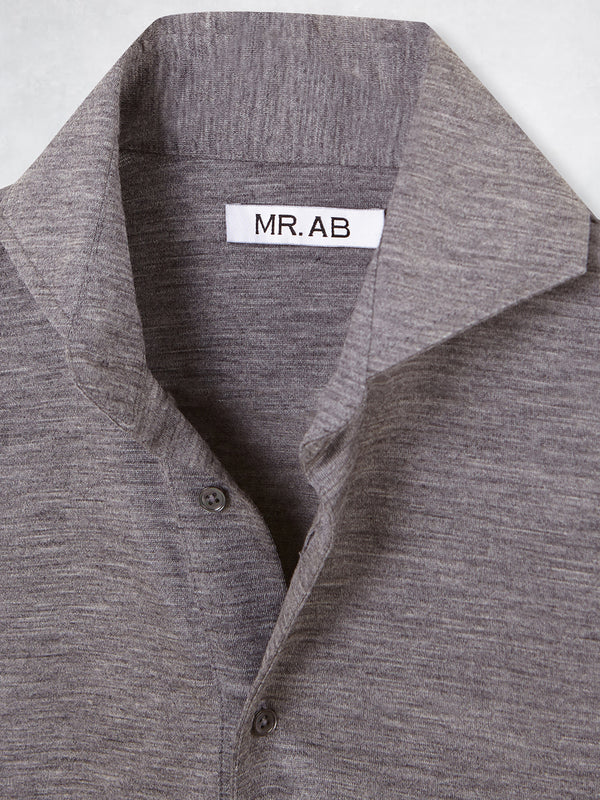 EXTRAFINE MERINO POLO MED GREY