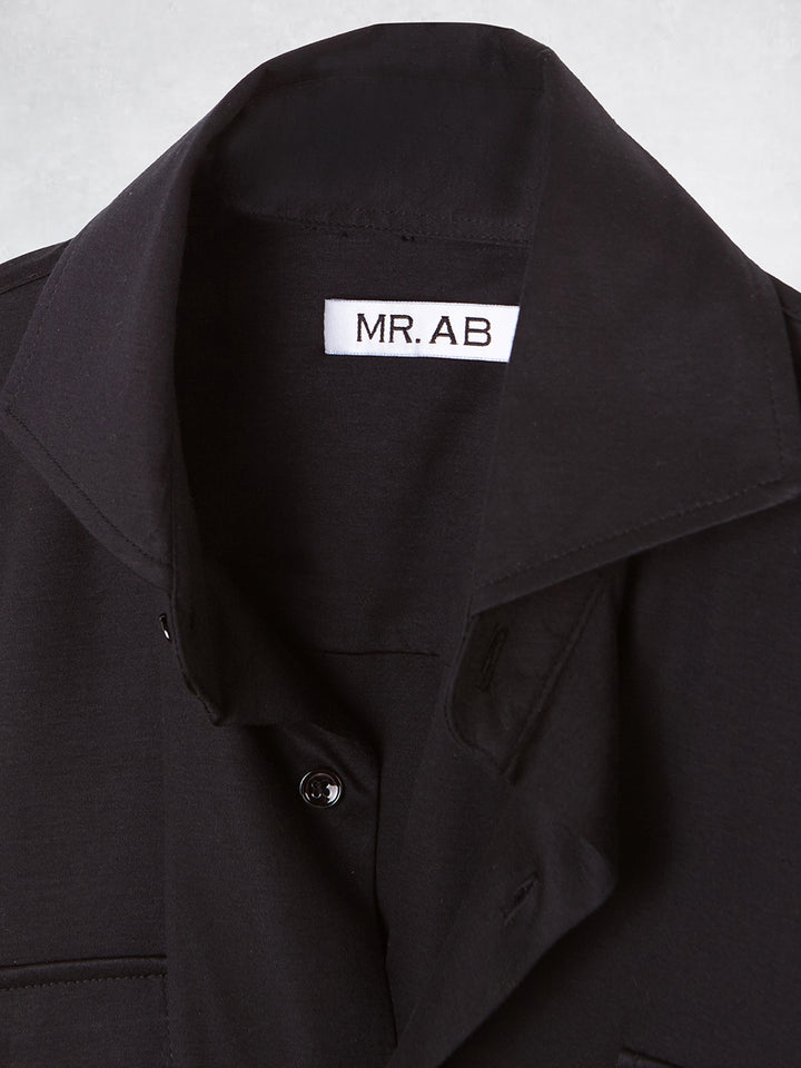 SILK POCKET SHIRT BLACK