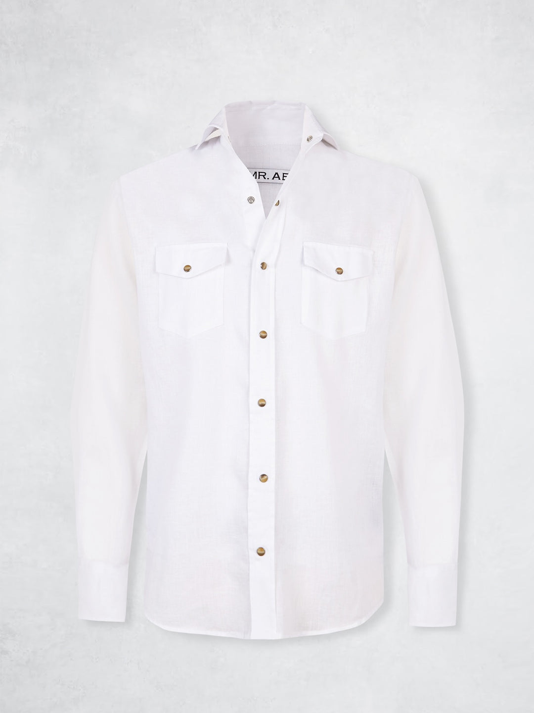 SNAP LINEN SHIRT