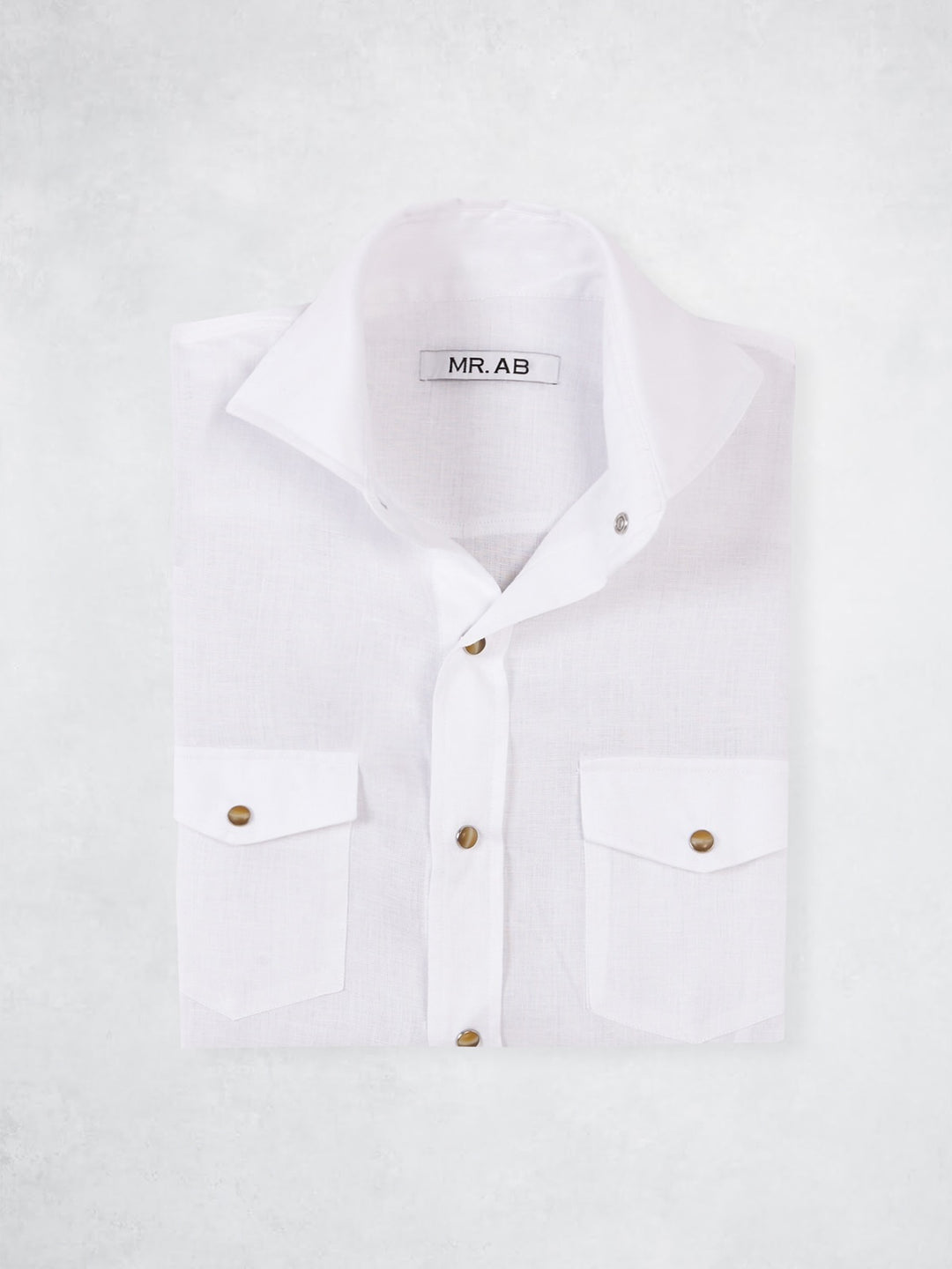 SNAP LINEN SHIRT
