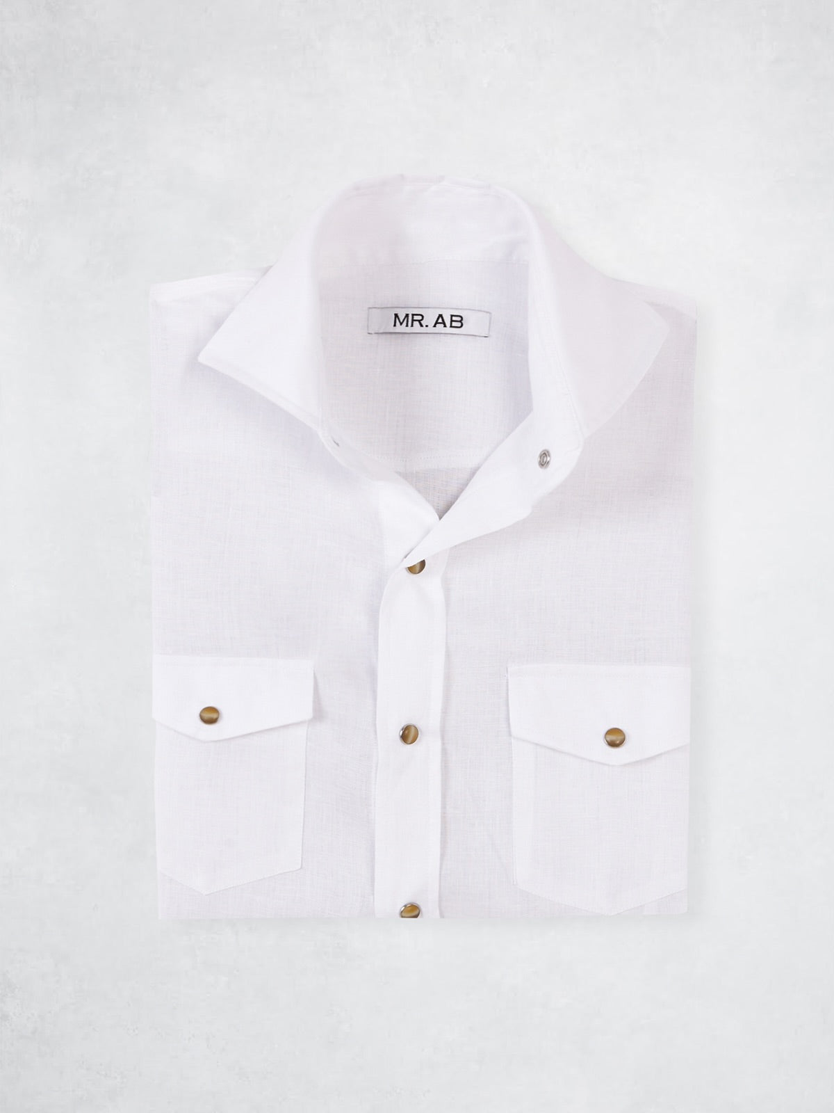 SNAP LINEN SHIRT
