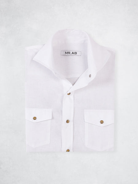 SNAP LINEN SHIRT