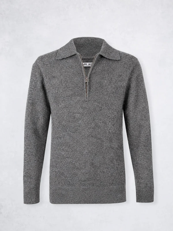 ZIPPER BOUCLÉ MED GREY