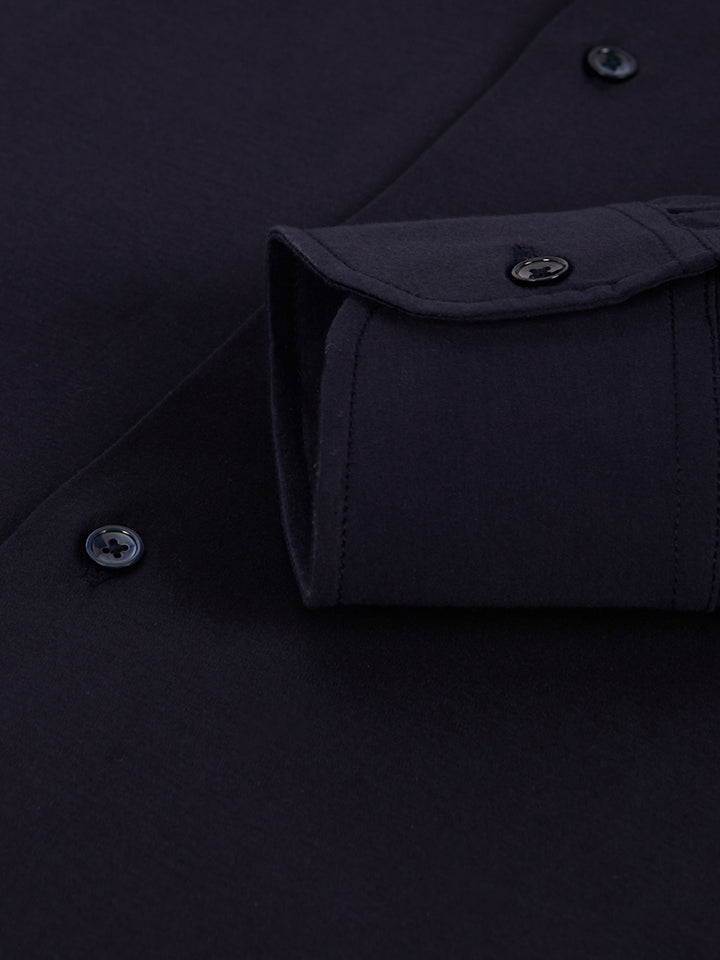 SILK POCKET SHIRT NAVY