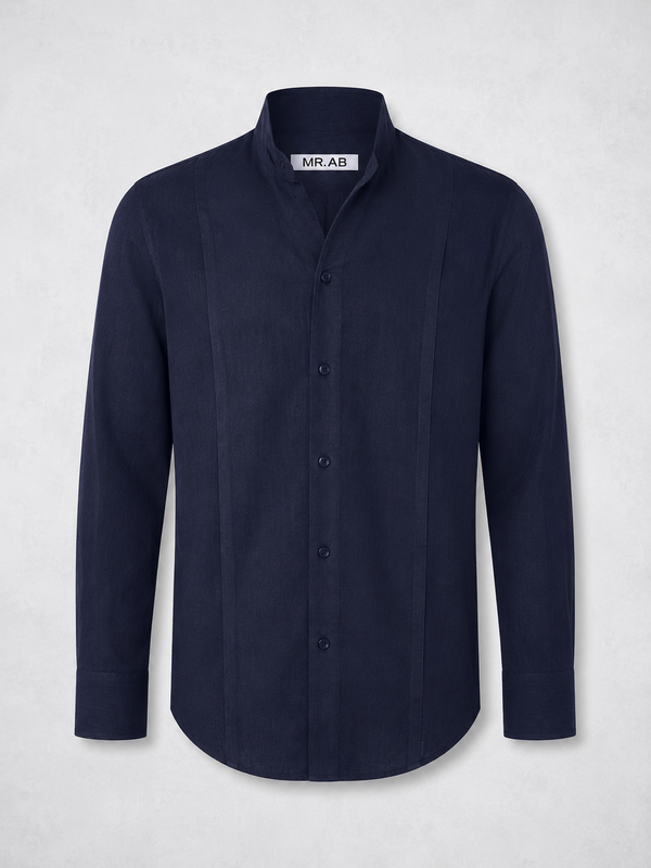 ULTRALIGHT MAO SHIRT TOTAL NAVY