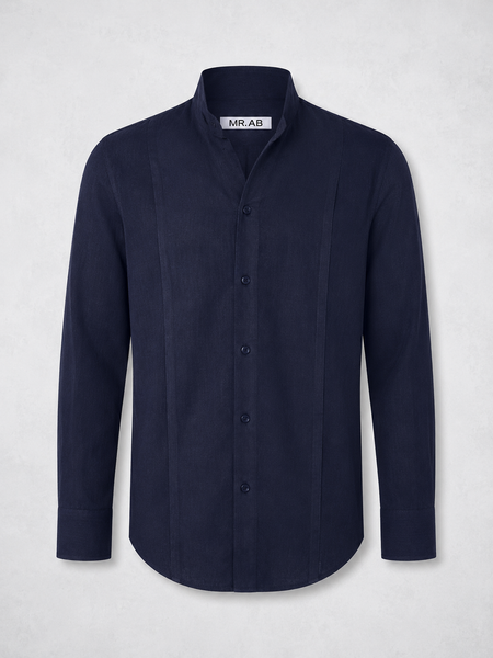 ULTRALIGHT MAO SHIRT TOTAL NAVY