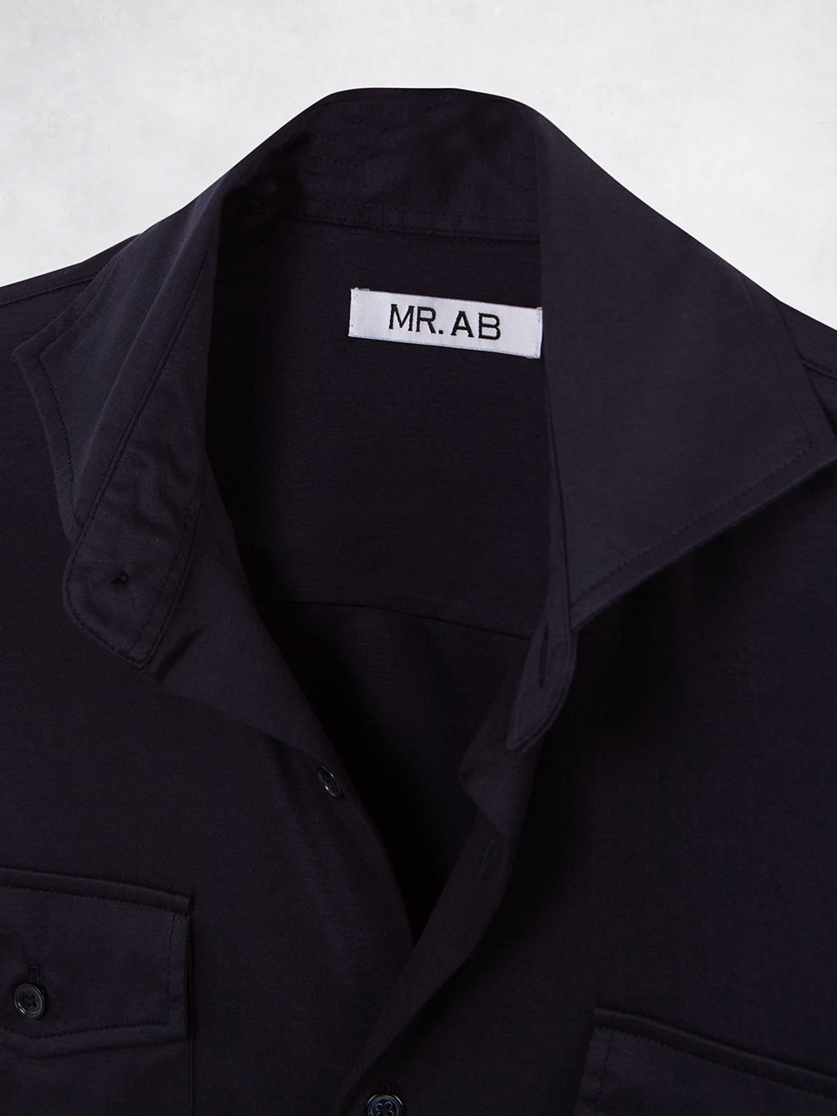 SILK POCKET SHIRT NAVY