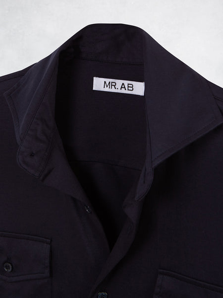 SILK POCKET SHIRT NAVY