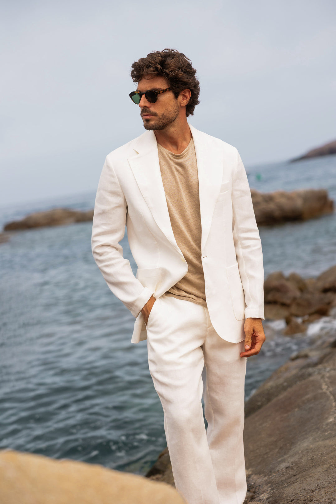LINEN BLAZER CRU